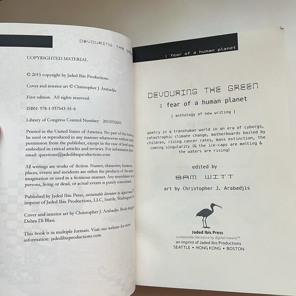 Devouring The Green Fear Of A Human Planet Poetry Anthology New Writing Sam Witt - Picture 4 of 11